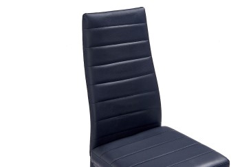 Conjunto de 4 sillas tapizadas en Polipiel de color Negro
