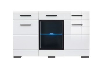 Aparador ALASKA em cor branca 150 cm 3 portas e 2 gavetas