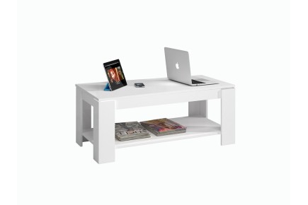 Mesa centro Elevable AMBIT Blanco Artik