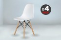 4 sillas TOWER Blancas diseño