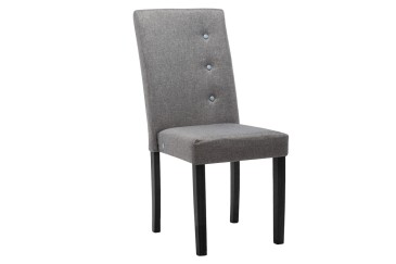 Conjunto de 2 sillas tapizadas en elegante tela de Color Gris