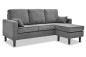 Chaiselongue LARIN Gris Reversible