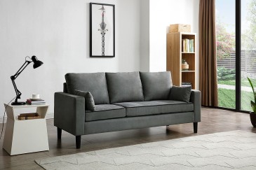 Sofá Chaiselongue Design 3P reversível na cor CINZA ao MELHOR PREÇO