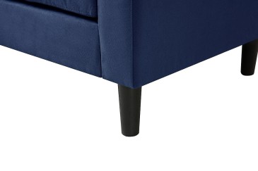 Sofá Chaiselongue de Diseño 3P reversible en color AZUL al MEJOR PRECIO