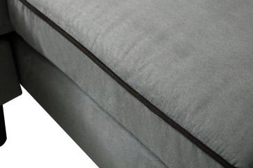 Sofá Chaiselongue Design 3P reversível na cor CINZA ao MELHOR PREÇO