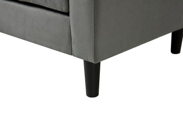 Sofá Chaiselongue Design 3P reversível na cor CINZA ao MELHOR PREÇO