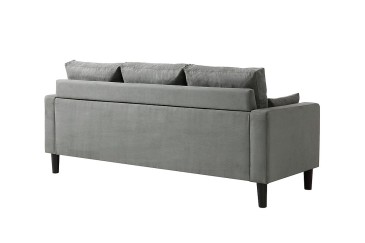 Sofá Chaiselongue Design 3P reversível na cor CINZA ao MELHOR PREÇO
