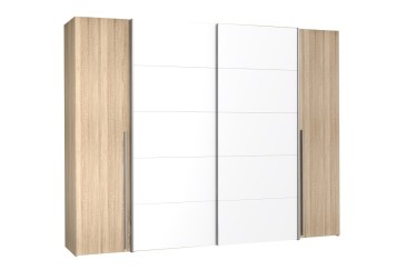 Armario RIO 270x210 Roble y Blanco