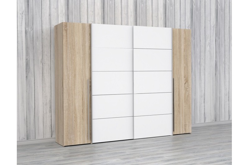 Armario RIO 270x210 Roble y Blanco Armario RIO 270x210 Roble y Blanco