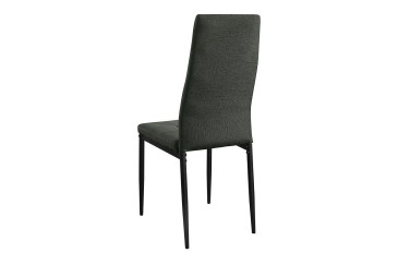 Conjunto de 4 sillas tapizadas en elegante tela de Color Gris y robusta estructura metálica