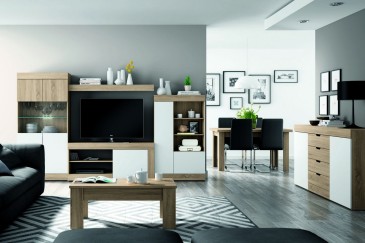 Mesa de jantar retangular extensível LOGAN em cor Cambriana 140x90 extensível até 240 ao MELHOR PREÇO