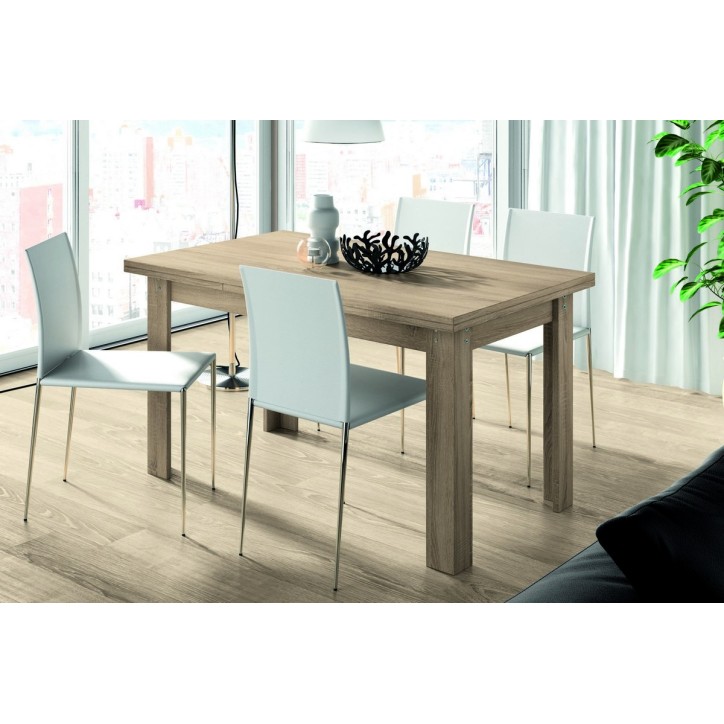 Mesa de comedor rectangular LOGAN extensible en color Cambrian de 140x90 extensible a 240 al MEJOR PRECIO