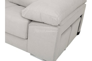 Sofá chaise longue COPI em cinzento elegante ao MELHOR PREÇO