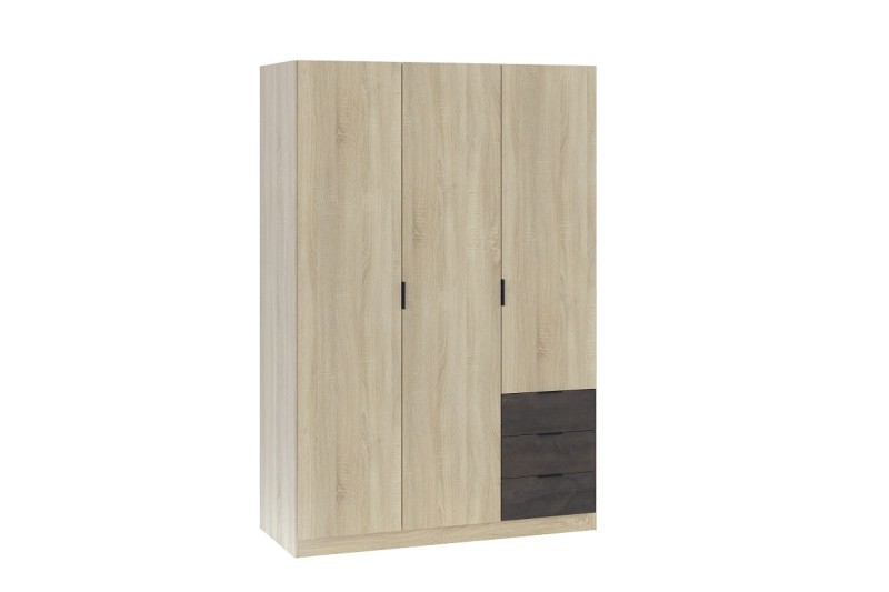 Armario 3 Puertas 3 Cajones 121 Roble y Oxido Armario 3 Puertas 3 Cajones 121 Roble y Oxido