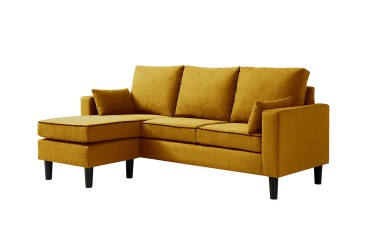 Sofá Chaiselongue de Diseño 3P reversible en color MOSTAZA al MEJOR PRECIO