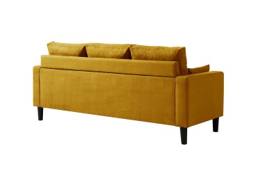 3P Design Sofá Chaiselongue reversível em cor MOSTARDA ao MELHOR PREÇO