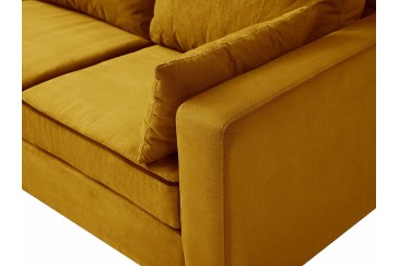 3P Design Sofá Chaiselongue reversível em cor MOSTARDA ao MELHOR PREÇO