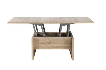 Mesa de centro convertível em mesa de sala de estar 80x80 / 160x80 cm.