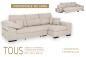 Chaiselongue Cama Derecha TOUS Beige