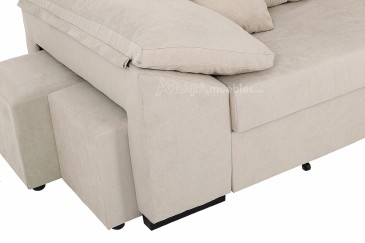 Sofá chaiselonge Cama TOUS Beige al MEJOR PRECIO