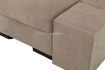 Sofá chaiselonge VELA en color Beige al MEJOR PRECIO