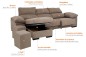 Sofá Chaiselongue Reversible VELA Marrón (Con ARCÓN) Sofá Chaiselongue Reversible VELA Marrón (Con ARCÓN)