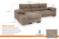 Sofá Chaiselongue Reversible VELA Marrón (Con ARCÓN) Sofá Chaiselongue Reversible VELA Marrón (Con ARCÓN)