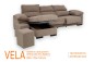 Sofá Chaiselongue Reversible VELA Marrón (Con ARCÓN)