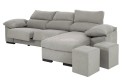 Sofá Chaiselongue Reversível VELA Gris Medio