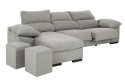 Sofá Chaiselongue Reversible VELA Gris Medio