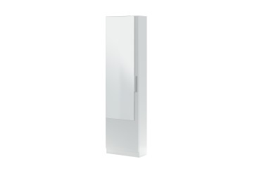 Zapatero de 1 puerta con espejo en color blanco (Modelo KRISTAL)