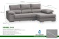 Chaiselongue Cama Derecha DANIEL Gris