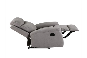 Cadeirão Relax CARLO estofado em cinzento ao MELHOR PREÇO
