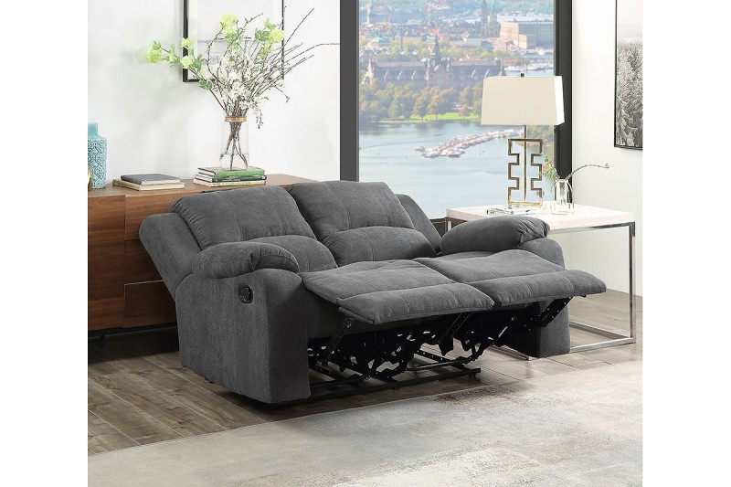 BLAINE sofá relax 2 plazas gris - Conforama