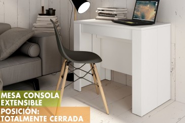 Mesa Consola comedor extensible. 4 en 1 De cónsola a mesa extensible de 238 cm en un solo mueble