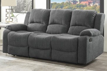 Sofá Relax 3P BISHOP  tapizado en color gris al MEJOR PRECIO