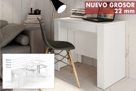 Mesa Consola extensible 4 en 1 SOUL Blanco