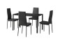 PACK Mesa RAINBOW + 4 cadeiras YURI Preto PACK Mesa RAINBOW + 4 cadeiras YURI Preto