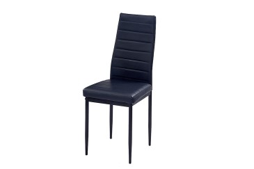 PACOTE de 1 mesa de centro de vidro preto + 6 cadeiras pretas