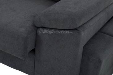 CAYENNE sofá chaise longue em cinzento ao MELHOR PREÇO