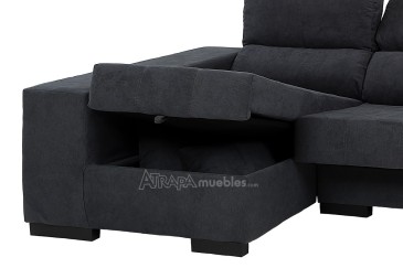 CAYENNE sofá chaise longue em cinzento ao MELHOR PREÇO