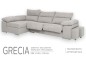 Chaiselongue Izquierda GRECIA Gris Claro