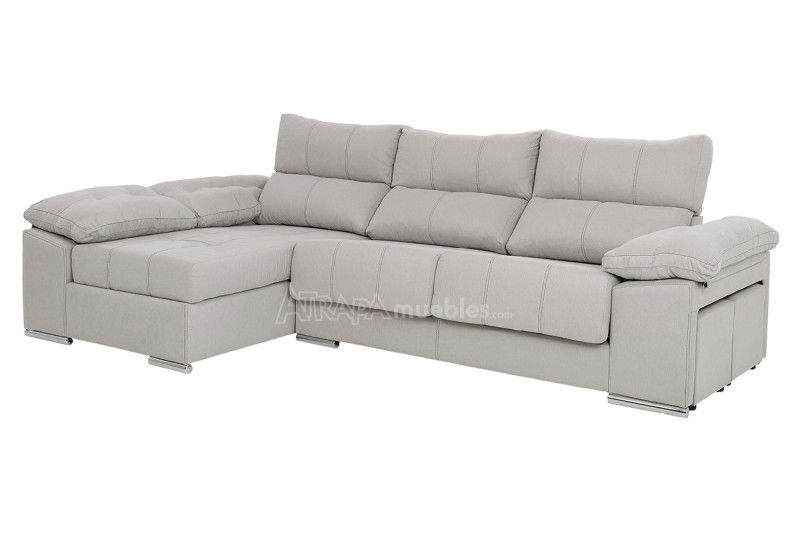 Chaiselongue Izquierda GRECIA Gris Claro