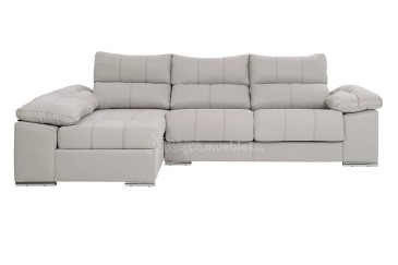 Sofá chaise longue GRECIA na elegante cor cinzenta ao MELHOR PREÇO