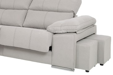 Sofá chaise longue GRECIA na elegante cor cinzenta ao MELHOR PREÇO