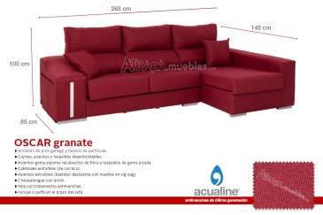 Chaiselongue Derecha OSCAR Granate