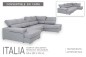 Sofá Chaiselongue Rinconera Derecha ITALIA Gris (Convertible en Cama)