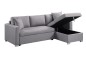 Sofá Chaiselongue Cama LISBOA Gris REVERSIBLE