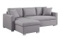 Sofá Chaiselongue Cama LISBOA Gris REVERSIBLE