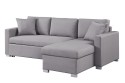Sofá Chaiselongue Cama LISBOA Cinzento REVERSÍVEL